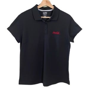 Adidas Climalite Black Coca-Cola Polo Golf Shirt Size Large